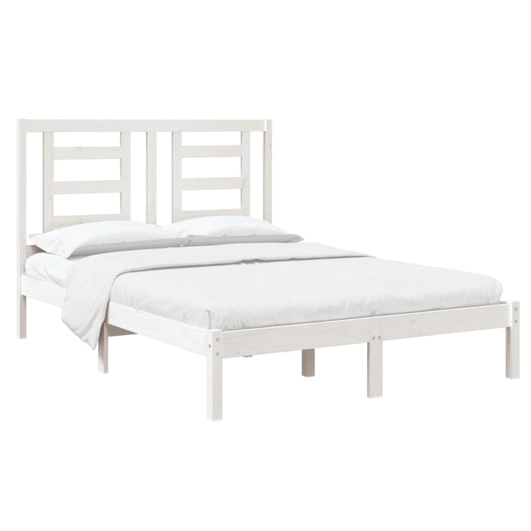 Bedframe massief hout wit 120x190 cm 4FT Small Double