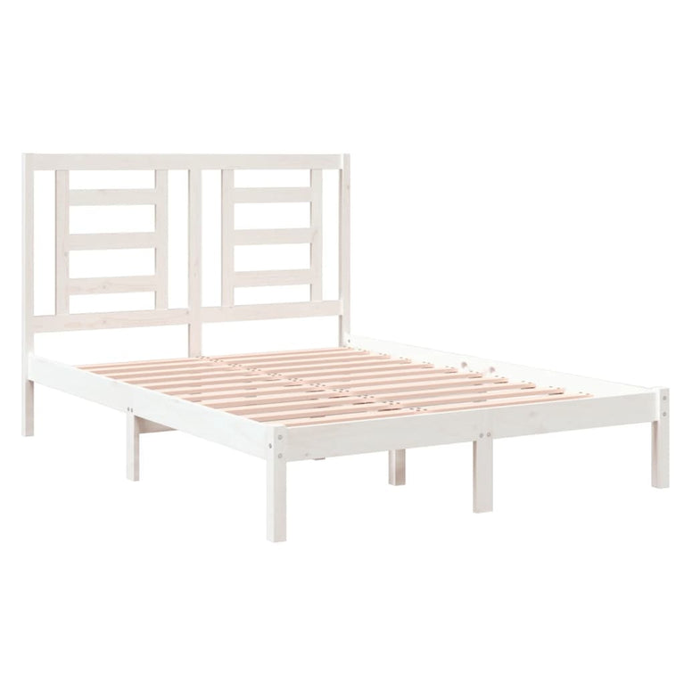 Bedframe massief hout wit 120x190 cm 4FT Small Double