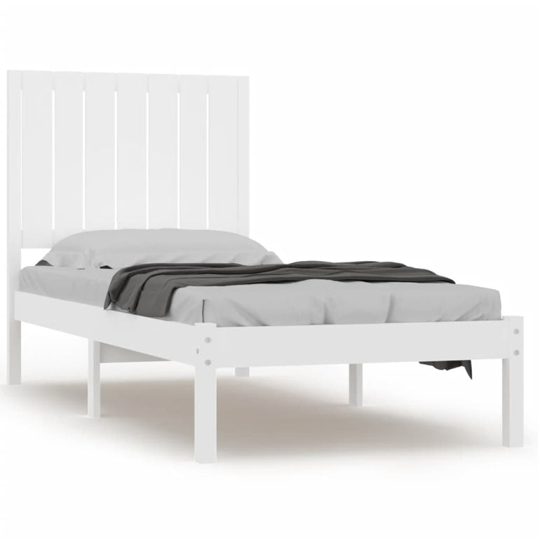 Bedframe massief hout wit 75x190 cm 2FT6 Small Single