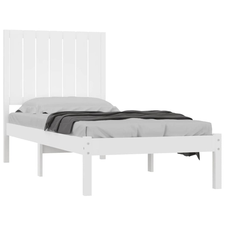 Bedframe massief hout wit 75x190 cm 2FT6 Small Single