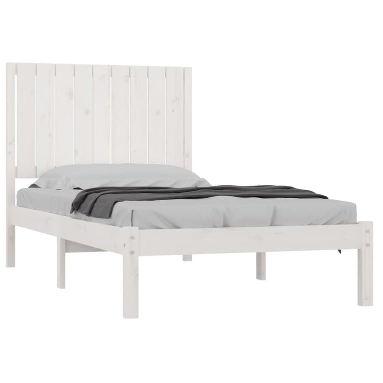 Bedframe massief grenenhout wit 90x190 cm 3FT Single