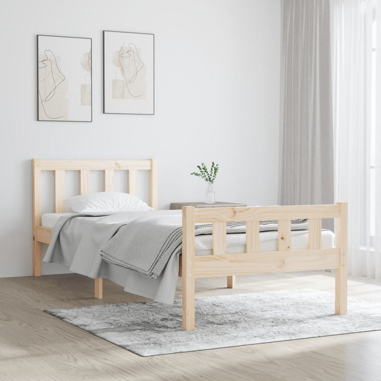Bedframe massief hout 75x190 cm Small Single