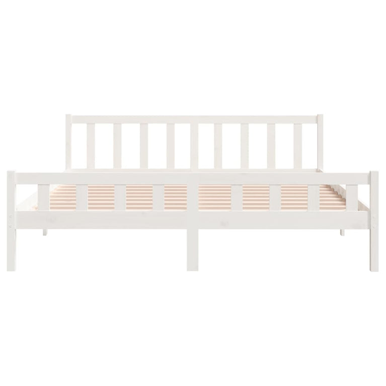 Bedframe massief hout wit 180x200 cm 6FT Super King