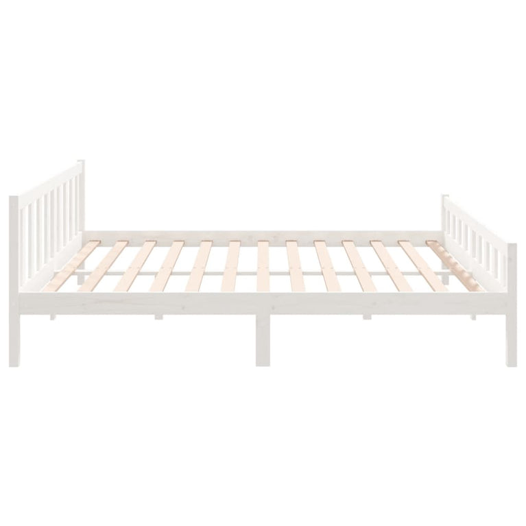 Bedframe massief hout wit 180x200 cm 6FT Super King