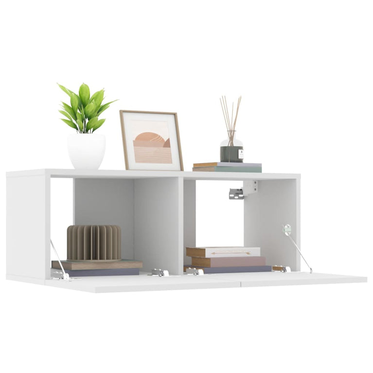 Tv-meubels 2 st 80x30x30 cm bewerkt hout wit MeubelReus