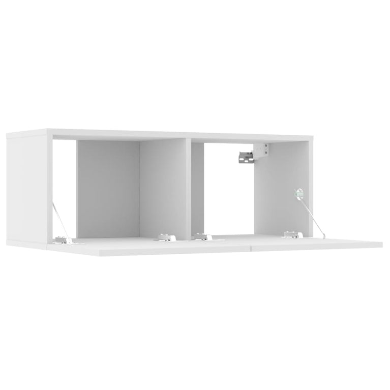 Tv-meubels 2 st 80x30x30 cm bewerkt hout wit MeubelReus