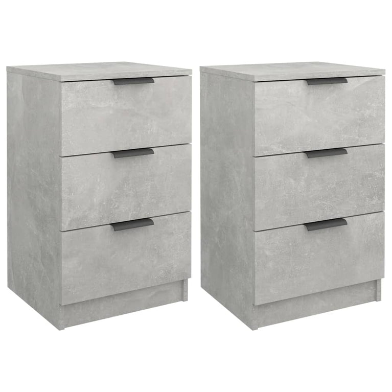 Nachtkastjes 2 st 40x36x65 cm betongrijs MeubelReus
