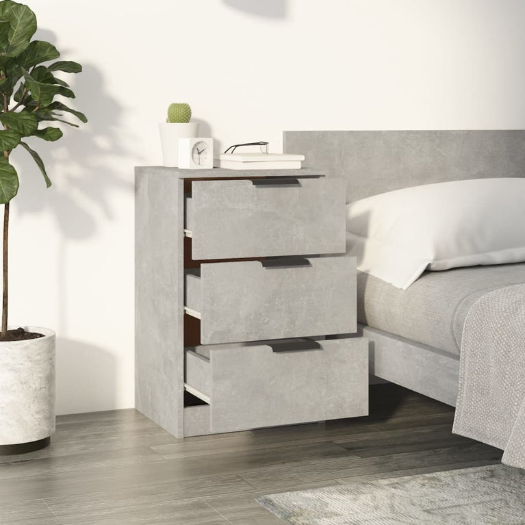 Nachtkastjes 2 st 40x36x65 cm betongrijs MeubelReus