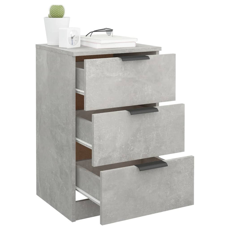 Nachtkastjes 2 st 40x36x65 cm betongrijs MeubelReus