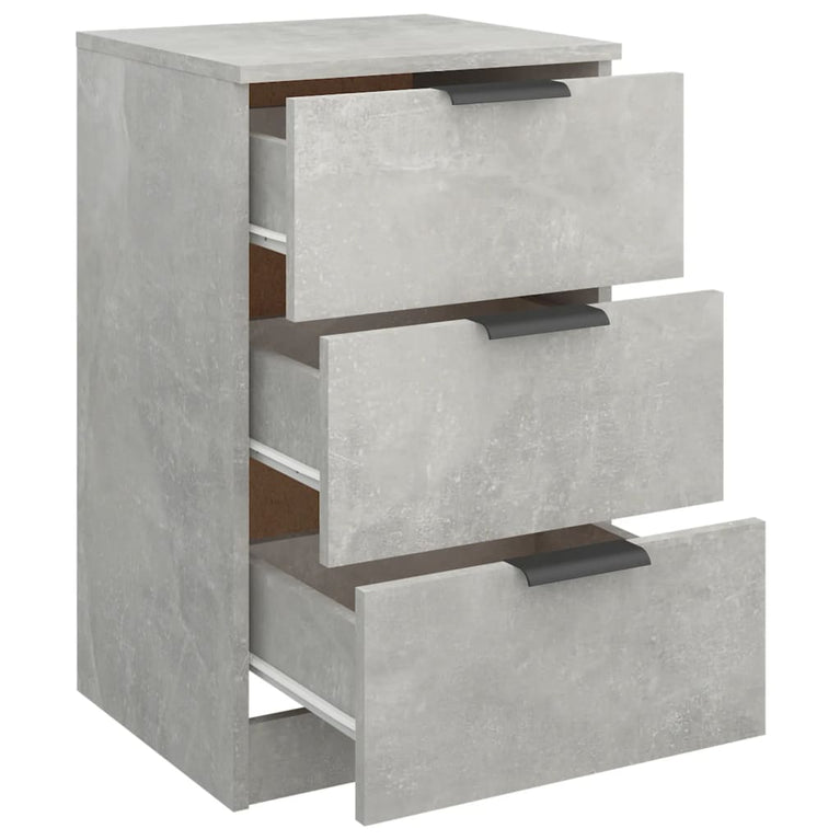 Nachtkastjes 2 st 40x36x65 cm betongrijs MeubelReus