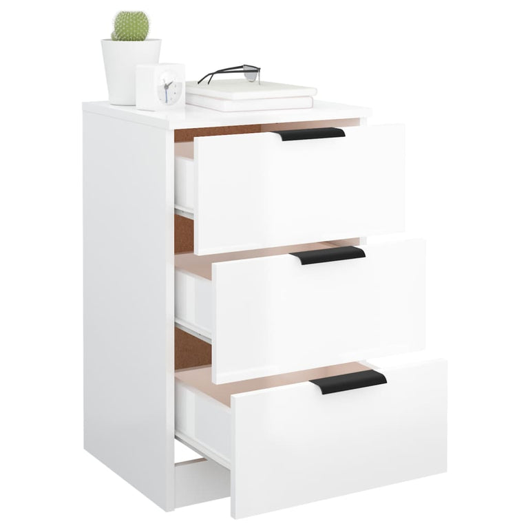 Nachtkastjes 2 st 40x36x65 cm hoogglans wit MeubelReus