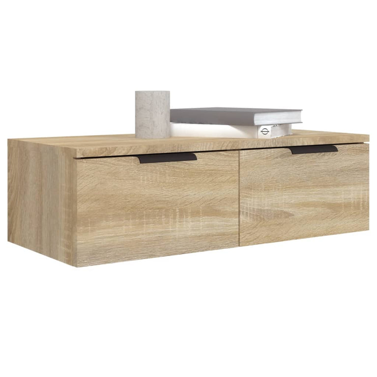 Wandkast 68x30x20 cm bewerkt hout sonoma eikenkleurig MeubelReus