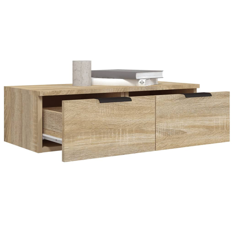 Wandkast 68x30x20 cm bewerkt hout sonoma eikenkleurig MeubelReus