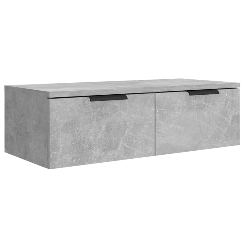 Wandkast 68x30x20 cm bewerkt hout betongrijs MeubelReus