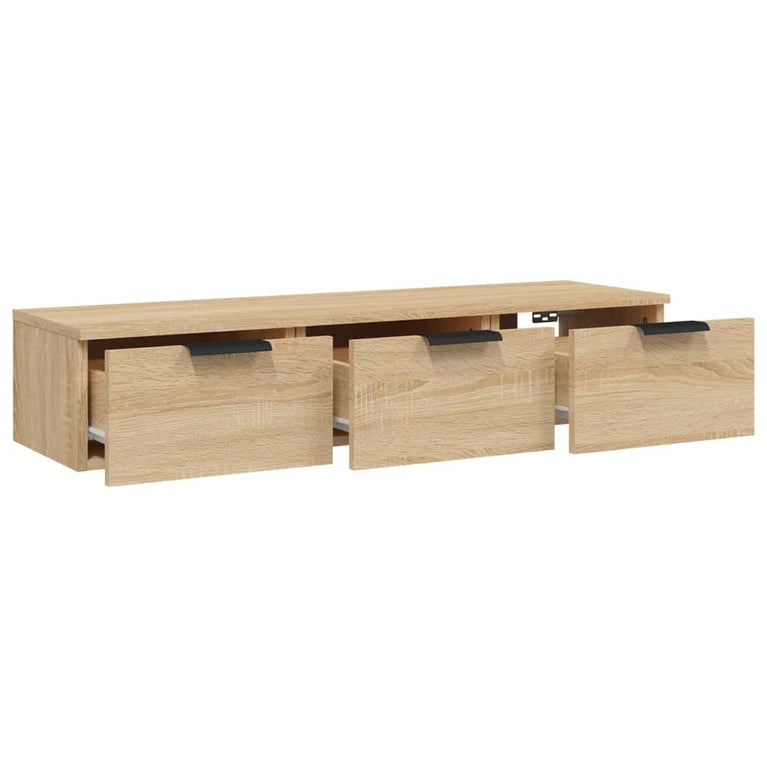 Wandkast 102x30x20 cm bewerkt hout sonoma eikenkleurig MeubelReus
