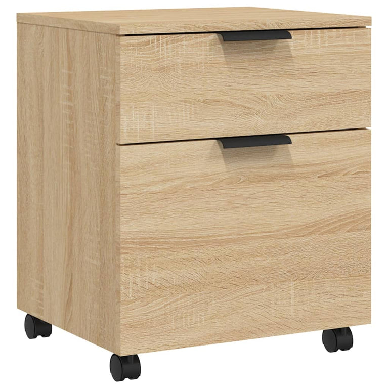 Dossierkast verrijdbaar 45x38x54 cm bewerkt hout sonoma eiken MeubelReus