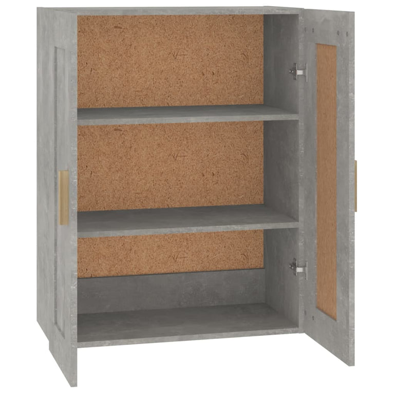 Wandkast 69,5x32,5x90 cm bewerkt hout betongrijs MeubelReus