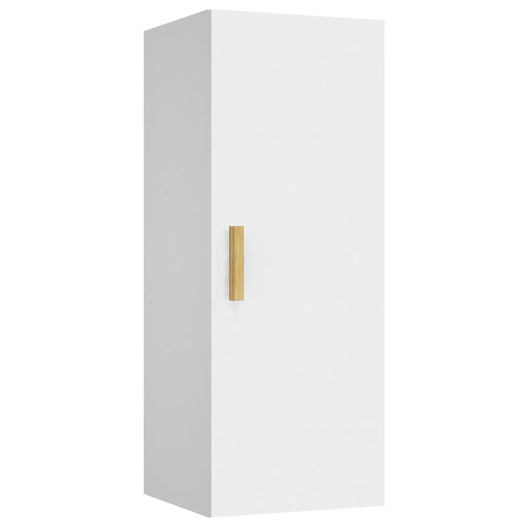 Wandkast 34,5x34x90 cm bewerkt hout wit MeubelReus