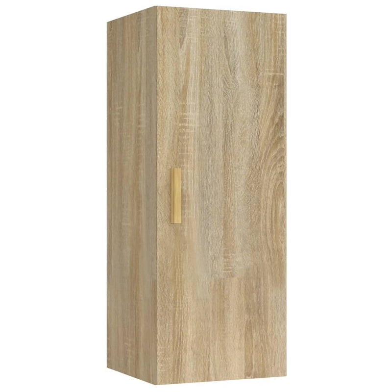 Wandkast 34,5x34x90 cm bewerkt hout sonoma eikenkleurig MeubelReus