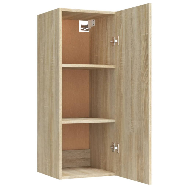 Wandkast 34,5x34x90 cm bewerkt hout sonoma eikenkleurig MeubelReus