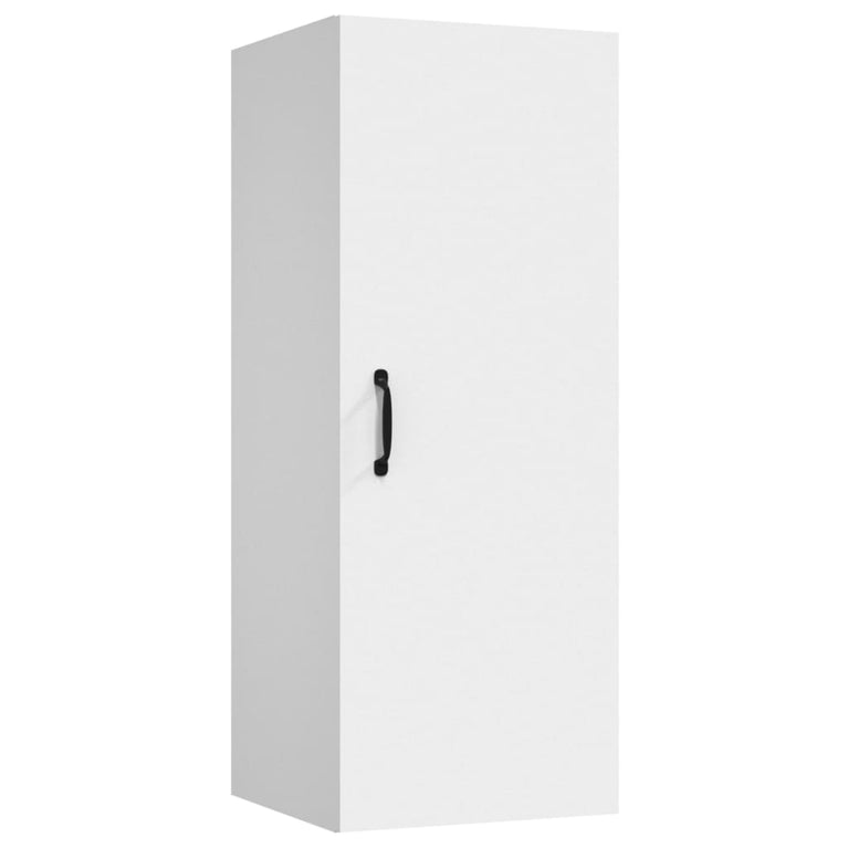 Wandkast 34,5x34x90 cm bewerkt hout wit MeubelReus