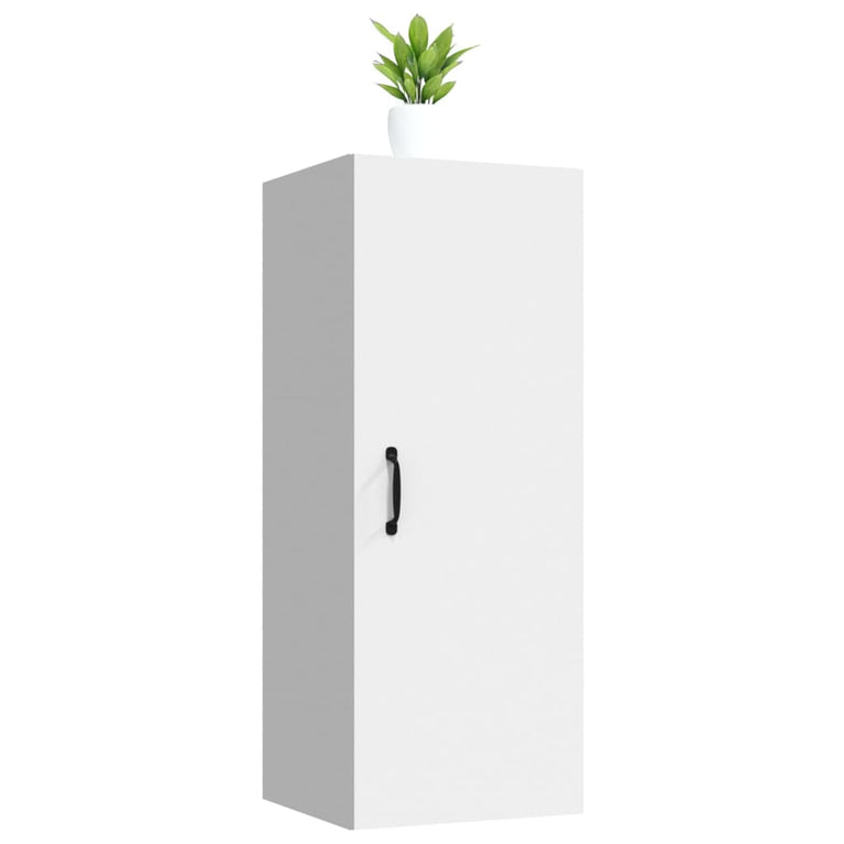 Wandkast 34,5x34x90 cm bewerkt hout wit MeubelReus