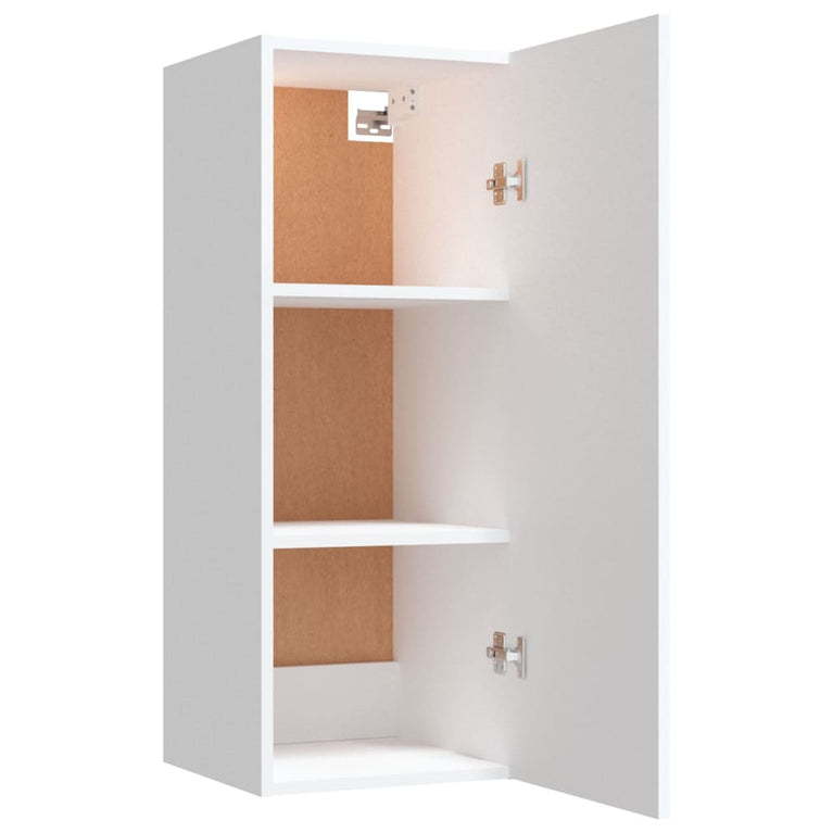 Wandkast 34,5x34x90 cm bewerkt hout wit MeubelReus