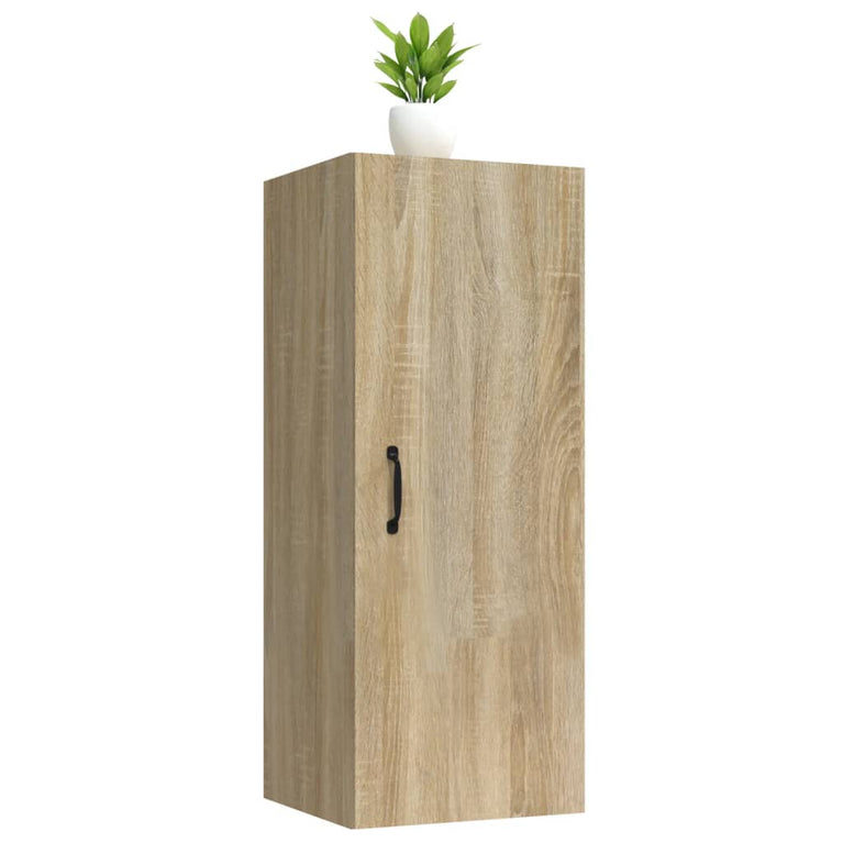 Wandkast 34,5x34x90 cm bewerkt hout sonoma eikenkleurig MeubelReus