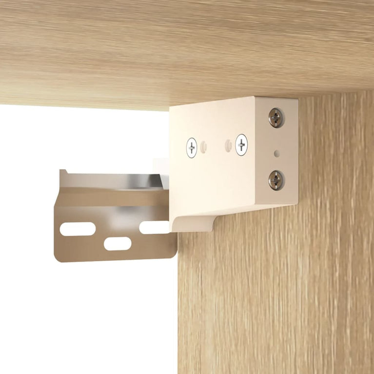 Wandkast 34,5x34x90 cm bewerkt hout sonoma eikenkleurig MeubelReus