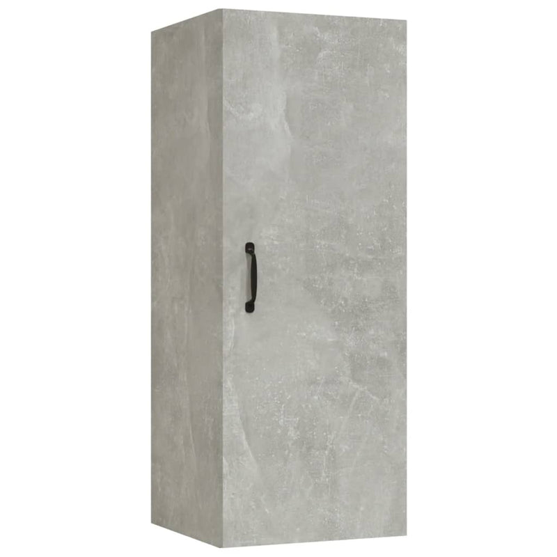 Wandkast 34,5x34x90 cm bewerkt hout betongrijs MeubelReus