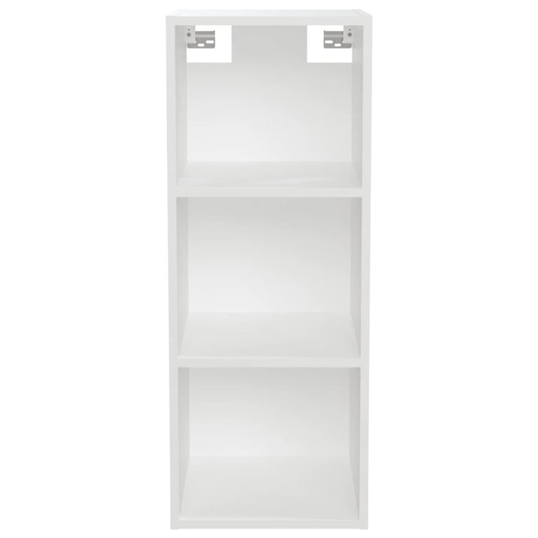 Wandkast 34,5x32,5x90 cm bewerkt hout hoogglans wit MeubelReus