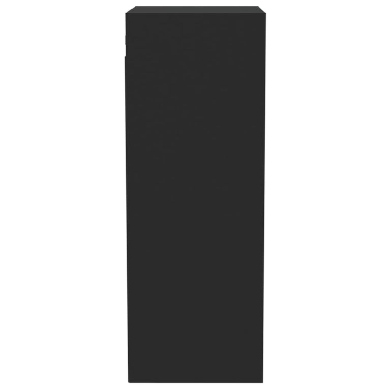 Wandkast 34,5x32,5x90 cm bewerkt hout zwart MeubelReus