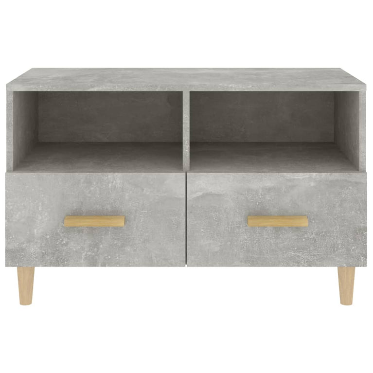 Tv-meubel 80x36x50 cm bewerkt hout betongrijs MeubelReus