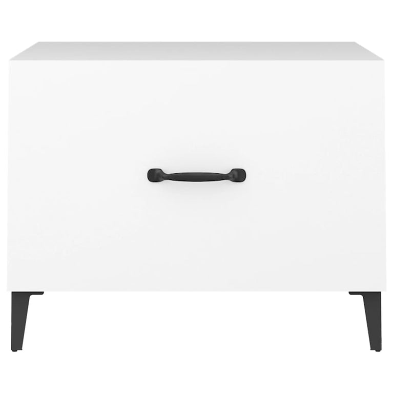 Salontafel met metalen poten 50x50x40 cm wit MeubelReus