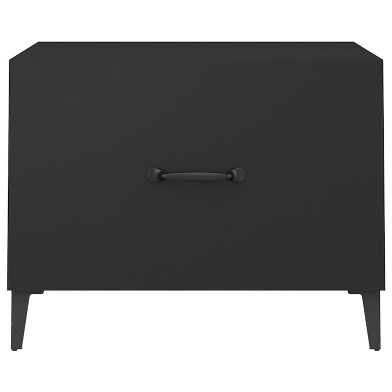 Salontafel met metalen poten 50x50x40 cm zwart MeubelReus