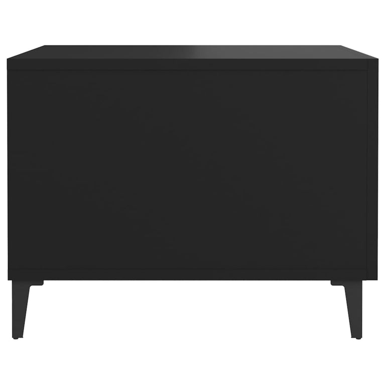 Salontafel met metalen poten 50x50x40 cm zwart MeubelReus