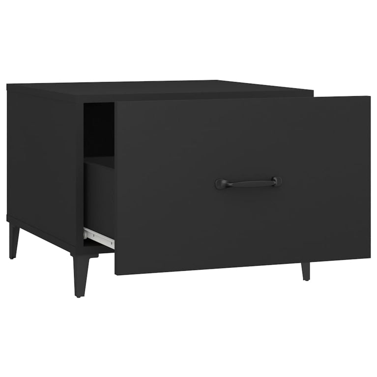 Salontafel met metalen poten 50x50x40 cm zwart MeubelReus