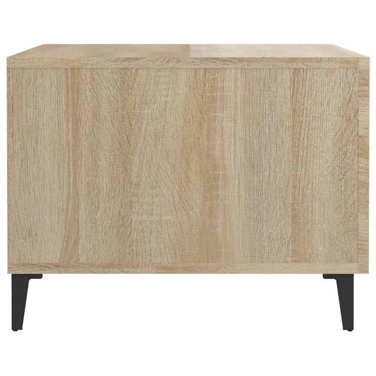 Salontafel met metalen poten 50x50x40 cm sonoma eikenkleurig MeubelReus