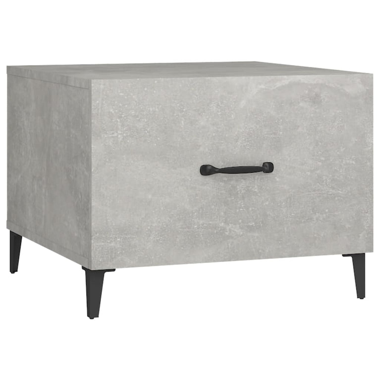 Salontafel met metalen poten 50x50x40 cm betongrijs MeubelReus
