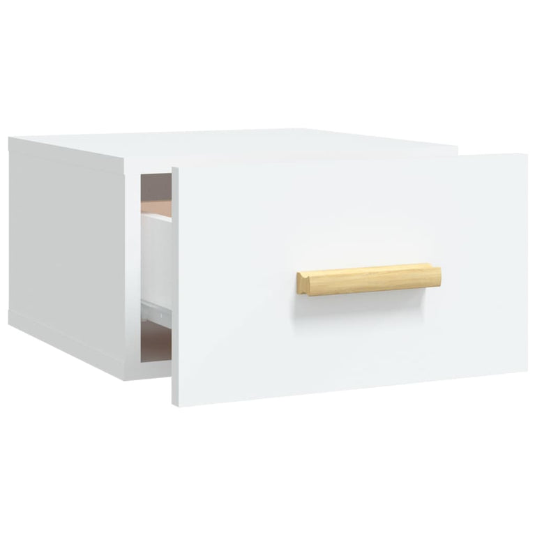 Nachtkastjes 2 st wandgemonteerd 35x35x20 cm wit MeubelReus