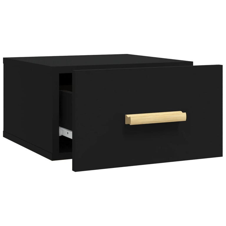 Nachtkastjes 2 st wandgemonteerd 35x35x20 cm zwart MeubelReus