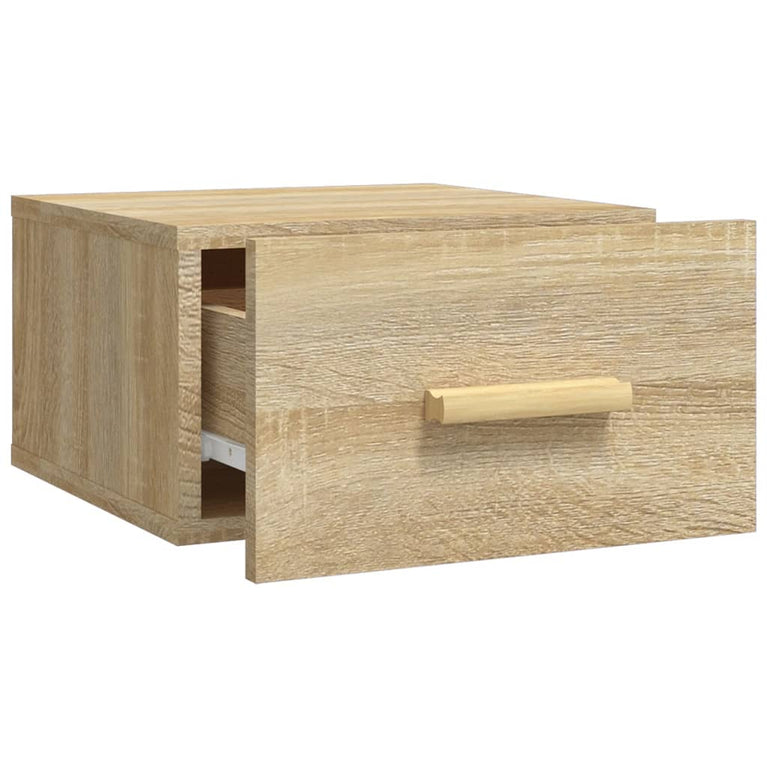 Nachtkastjes 2 st wandgemonteerd 35x35x20 cm sonoma eikenkleur MeubelReus