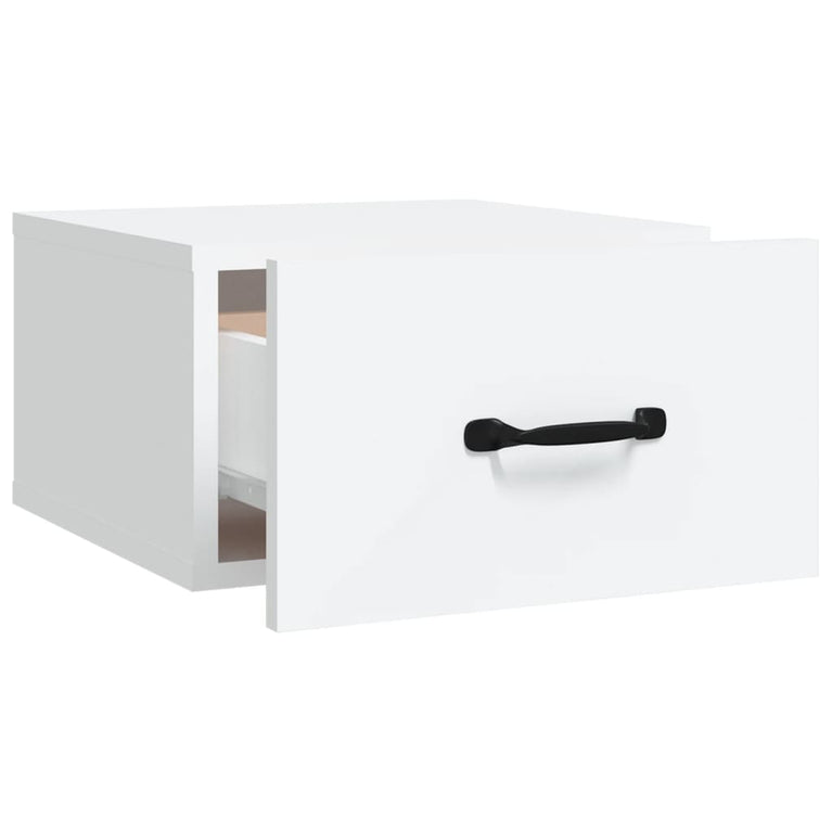Nachtkastjes 2 st wandgemonteerd 35x35x20 cm wit MeubelReus