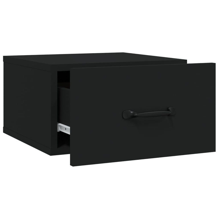 Nachtkastjes 2 st wandgemonteerd 35x35x20 cm zwart MeubelReus