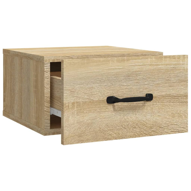 Nachtkastjes 2 st wandgemonteerd 35x35x20 cm sonoma eikenkleur MeubelReus