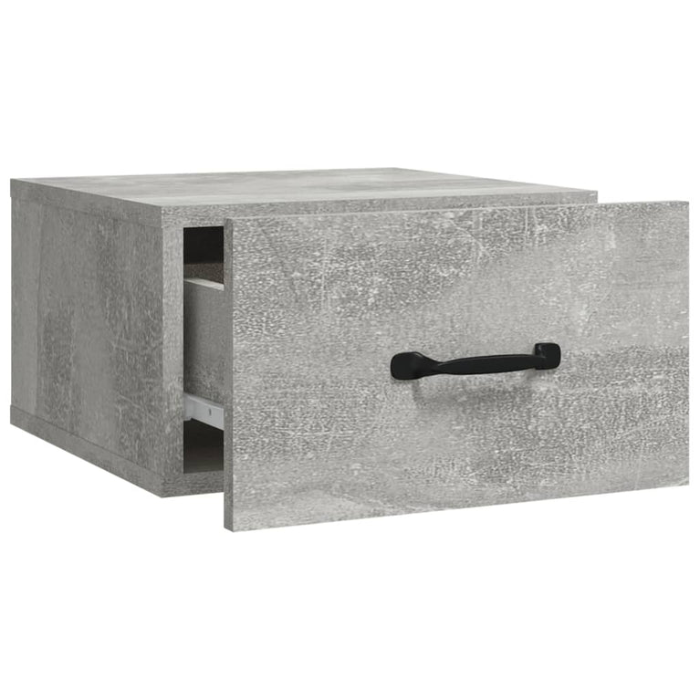 Nachtkastjes 2 st wandgemonteerd 35x35x20 cm betongrijs MeubelReus