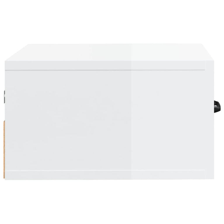 Nachtkastjes 2 st wandgemonteerd 35x35x20 cm hoogglans wit MeubelReus