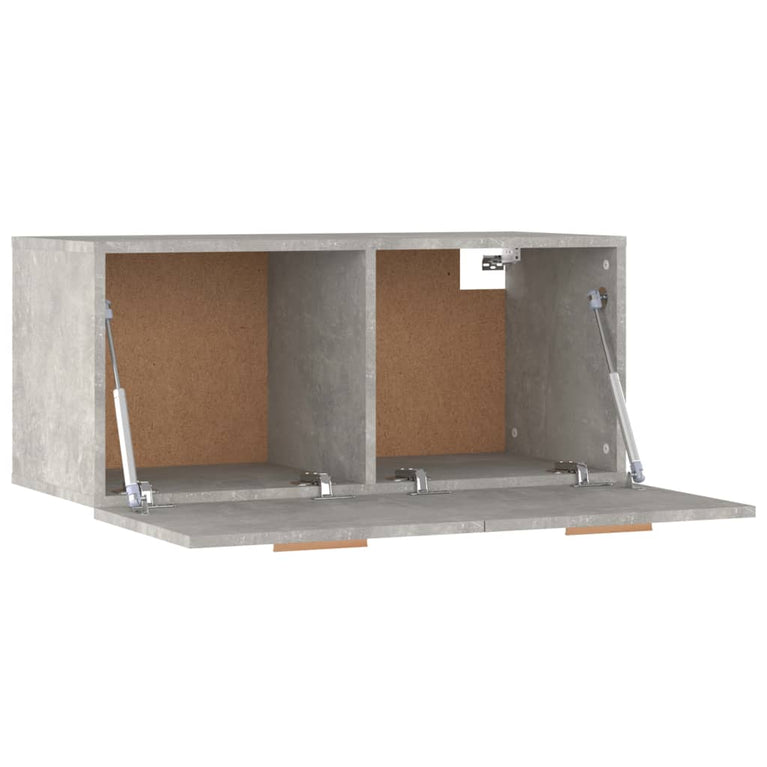Wandkast 80x35x36,5 cm bewerkt hout betongrijs MeubelReus