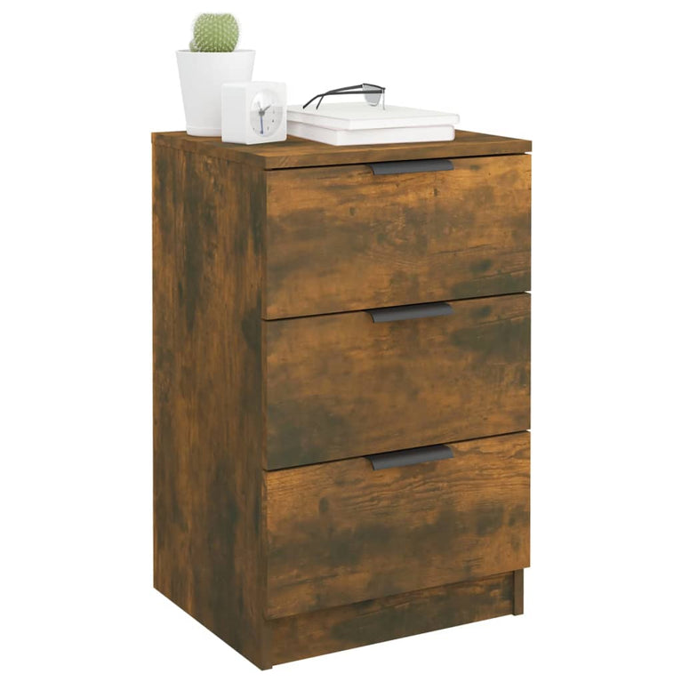 Nachtkastjes 2 st 40x36x65 cm gerookt eikenkleurig MeubelReus
