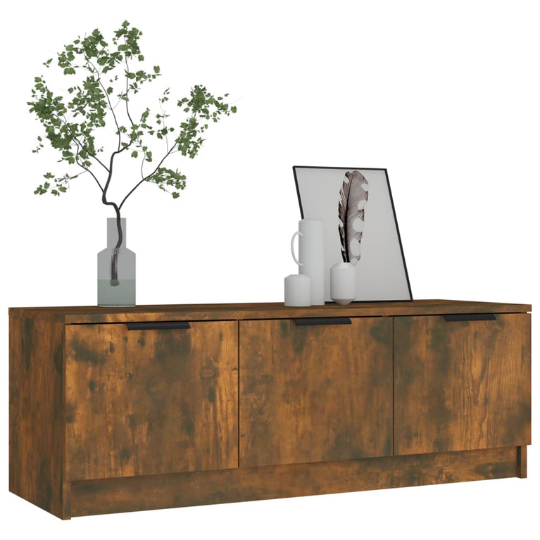 Tv-meubel 102x35x36,5 cm bewerkt hout gerookt eikenkleurig MeubelReus